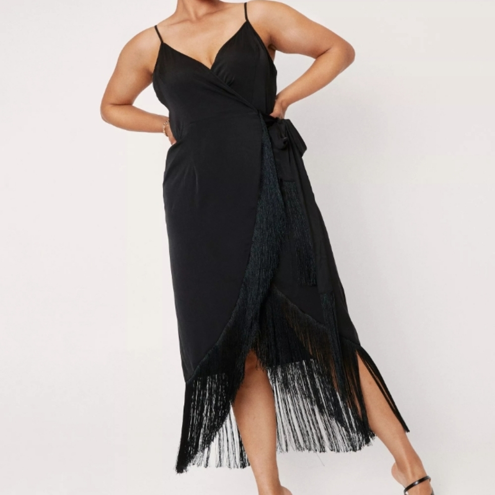 Nasty Gal plus fringe dress